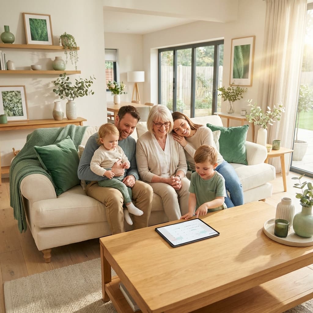 Calm, connected family gathering